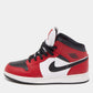 Original Air jordan Red/White Leather Jordan 1 Mid Chicago Sneakers Size 40