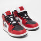 Original Air jordan Red/White Leather Jordan 1 Mid Chicago Sneakers Size 40