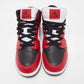 Original Air jordan Red/White Leather Jordan 1 Mid Chicago Sneakers Size 40