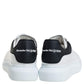 Original Alexander McQueen White Leather Larry Low Top Sneakers Size 45.5 (Never Used)