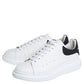 Original Alexander McQueen White Leather Larry Low Top Sneakers Size 45.5 (Never Used)