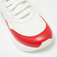 Original Alexander McQueen White/Red Leather And Mesh Oversized Runner Low Top Sneakers Size 41 (Never Used)