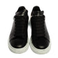 Original Alexander McQueen Black/White Leather Larry Low Top Sneakers Size 43