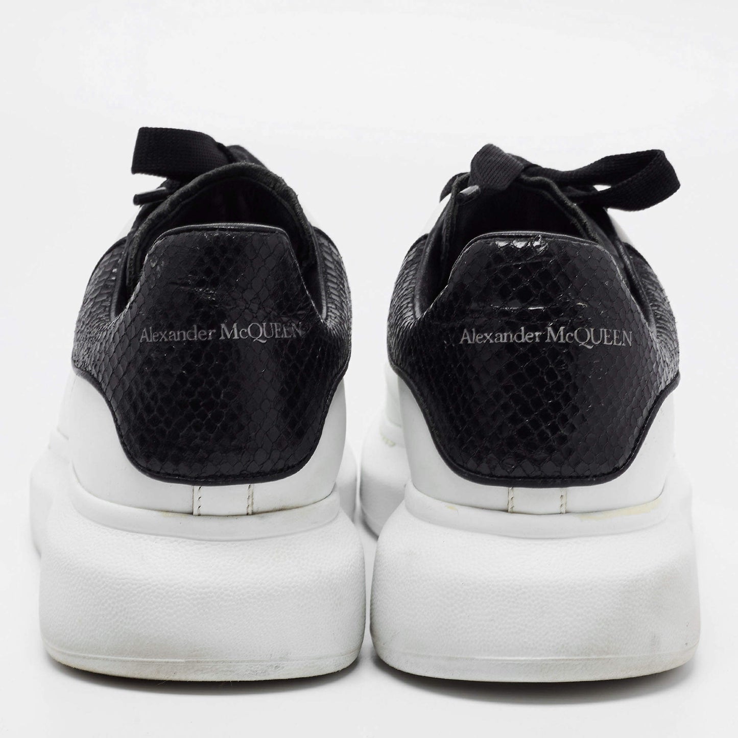 Original Alexander McQueen White Leather Oversized Sneakers Size 41