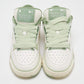 Original Amiri White/Green Leather and Mesh MA1 Lace Up Sneakers Size 40 (Never Used)