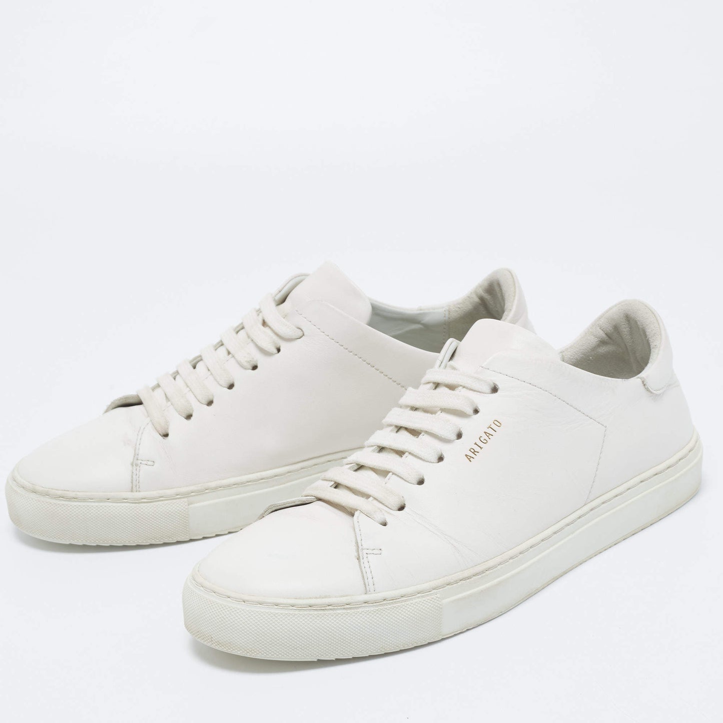 Original Axel Arigato White Leather Clean Low Top Sneakers Size 41