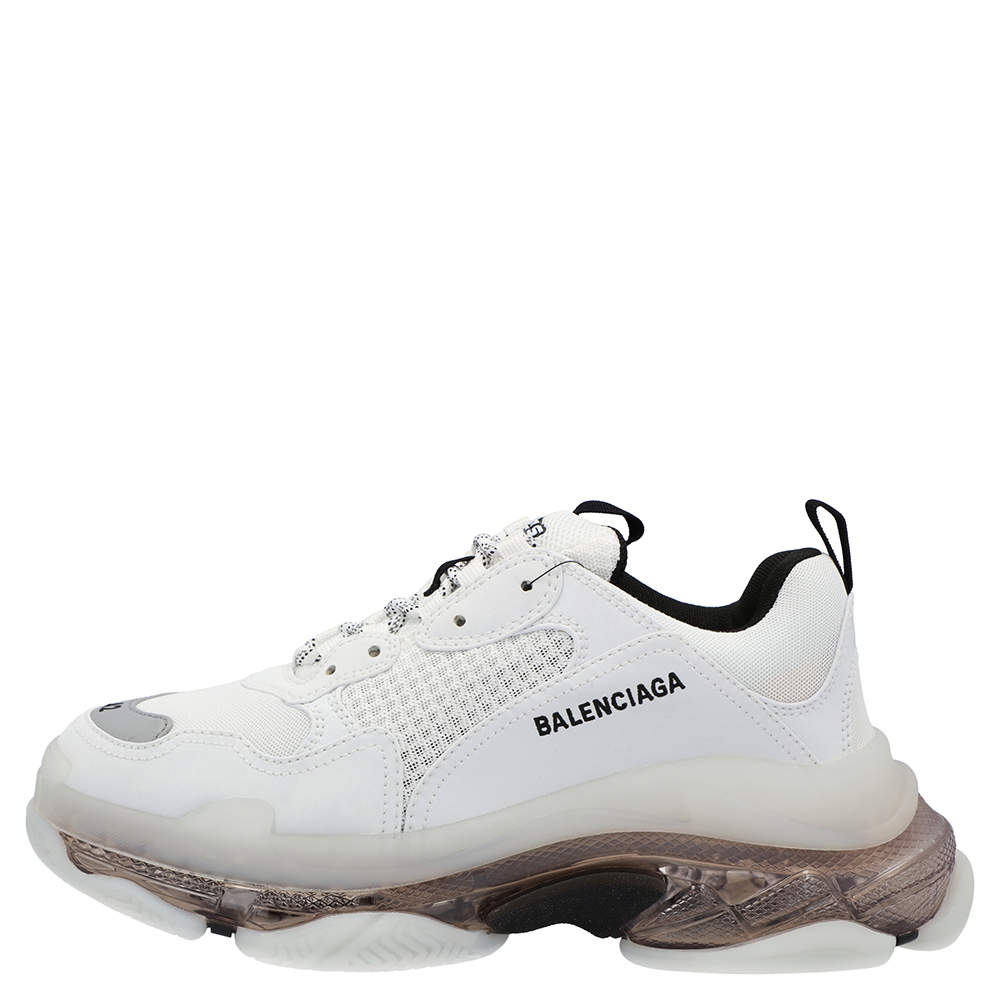 Original Balenciaga White Triple S Clear Sole Sneakers Size 42 (Never Used)