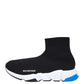 Original Balenciaga Black/White/Blue Knit Speed Sneakers Size EU 41 (Never Used)