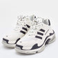 Original Balenciaga White/Black Leather and Mesh Triple S Sneakers Size 40 (Never Used)