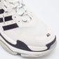 Original Balenciaga White/Black Leather and Mesh Triple S Sneakers Size 40 (Never Used)