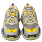 Original Balenciaga Grey/Yellow Nubuck, Leather And Mesh Triple S Trainer Sneakers Size 42