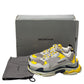 Original Balenciaga Grey/Yellow Nubuck, Leather And Mesh Triple S Trainer Sneakers Size 42