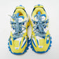 Original Balenciaga Yellow/Blue Mesh and Leather Track Low-Top Sneakers Size 40