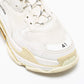 Original Balenciaga White Nubuck Leather and Mesh Triple S Low-Top Sneakers Size 41