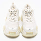 Original Balenciaga White Nubuck Leather and Mesh Triple S Low-Top Sneakers Size 41