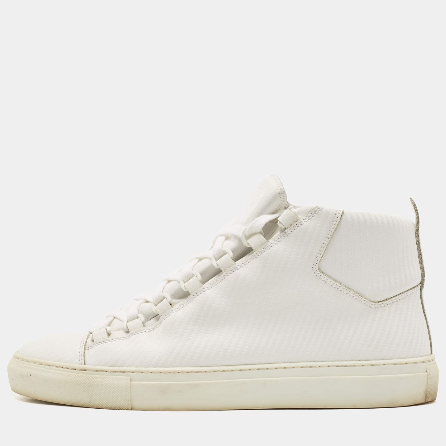 Original Balenciaga White Leather Arena High Top Sneakers Size 41