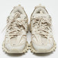 Original Balenciaga White Faux Leather and Mesh Track Sneakers Size 41