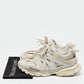 Original Balenciaga White Faux Leather and Mesh Track Sneakers Size 41