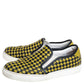 Original Bottega Veneta Yellow/Black Intrecciato Leather Slip On Sneakers Size 43