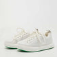 Original Bottega Veneta White Leather Lace Up Sneakers Size 41