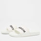 Original Burberry White Rubber Kingdom Motif Pool Slides Size 38