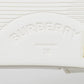 Original Burberry White Rubber Kingdom Motif Pool Slides Size 38