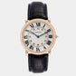 Original Cartier Silver Diamond 18k Rose Gold Ronde Louis WR000651 Manual Winding Men's Wristwatch 36 mm