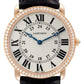 Original Cartier Silver Diamond 18k Rose Gold Ronde Louis WR000651 Manual Winding Men's Wristwatch 36 mm