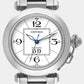 Original Cartier Pasha C Big Date Midsize Steel White Dial Mens Watch W31055M7