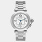 Original Cartier Pasha C Big Date Midsize Steel White Dial Mens Watch W31055M7