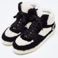 Original Chanel Black/White Shearling High Top Sneakers Size 42