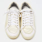 Original Dolce & Gabbana White Leather and Nylon Low Top Sneakers Size 41