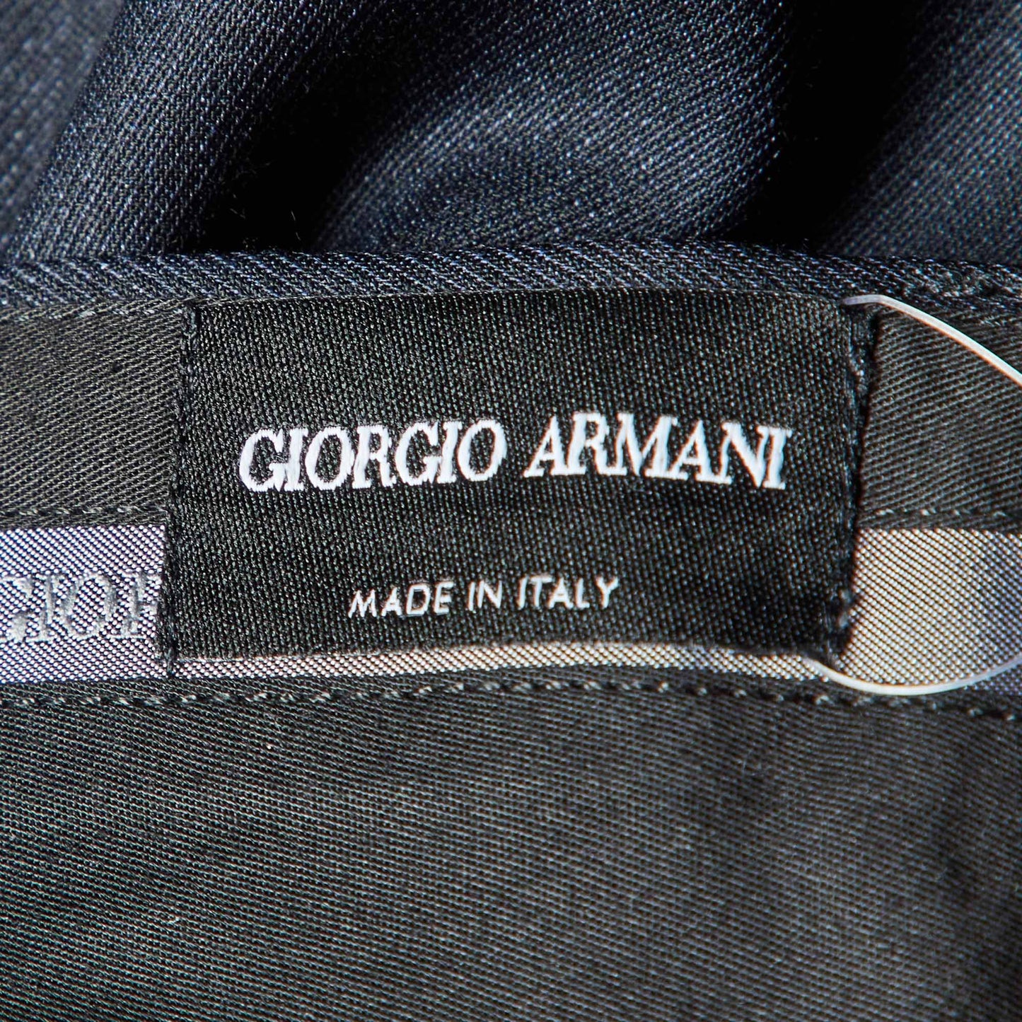 Original Giorgio Armani Black Wool Tailored Trousers M