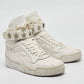 Original Givenchy White Leather Tyson High Top Sneakers Size 44