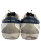 Original  Golden Goose White/Blue Leather and Suede Superstar Golden Day Sneakers Size 42