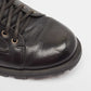 Original Gucci Black Leather and Mesh Combat Boots Size 43.5