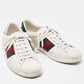 Original Gucci White Leather Ace Low Top Sneakers Size 44