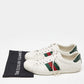 Original Gucci White Leather Ace Low Top Sneakers Size 44