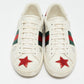 Original Gucci White Leather Star Ace Low Top Sneakers Size 45