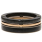 Original Montblanc The League Black Titanium Steel Rose Gold Tone Mens Band Ring Size 58 (Never Used)