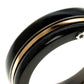 Original Montblanc The League Black Titanium Steel Rose Gold Tone Mens Band Ring Size 68 (Never Used)