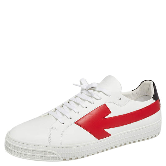 Original Off White Red/White Leather "Out Of Office" Low Top Sneakers Size 45 (Never Used)