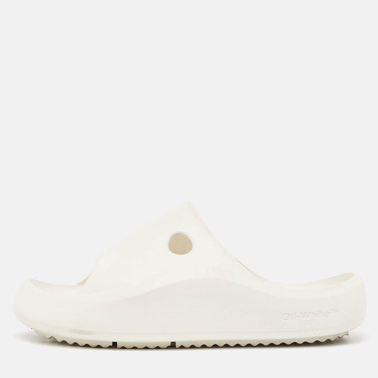 Original Off-White White Rubber Meteor Pool Slides Size 39