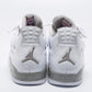 Original Air Jordan 4 Retro 'White Oreo' Leather Lace Up Sneakers Size 49.5 (Never Used)