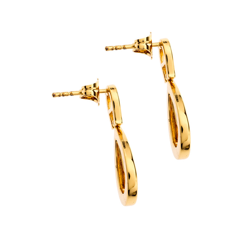 Original Aigner Crystal Studded Gold Tone Drop Earrings