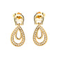 Original Aigner Crystal Studded Gold Tone Drop Earrings