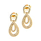 Original Aigner Crystal Studded Gold Tone Drop Earrings