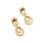 Original Aigner Crystal Studded Gold Tone Drop Earrings