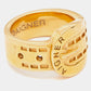 Original Aigner Gold Tone Belt Buckle Band Ring Size 53