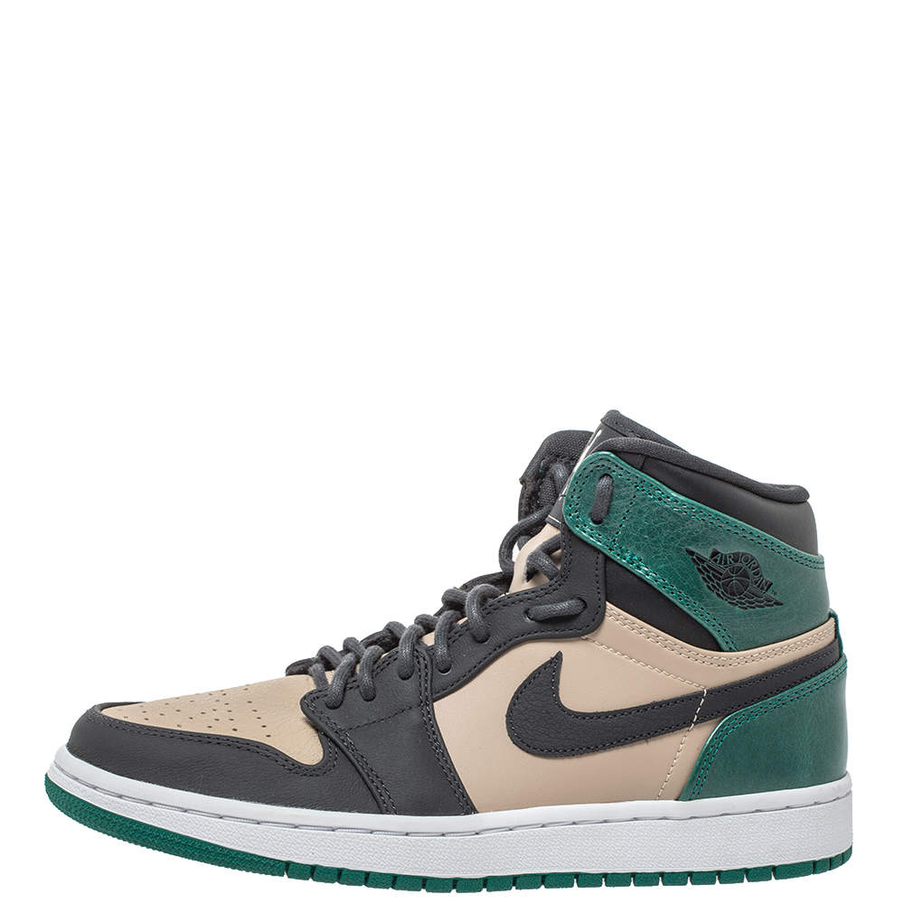 Original Air Jordan 1 x Nike Tricolor Leather Retro Celtics High Top Sneakers Size 38.5  (Never Used)